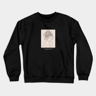 Ever evolving flower head trendy line art woman design Crewneck Sweatshirt